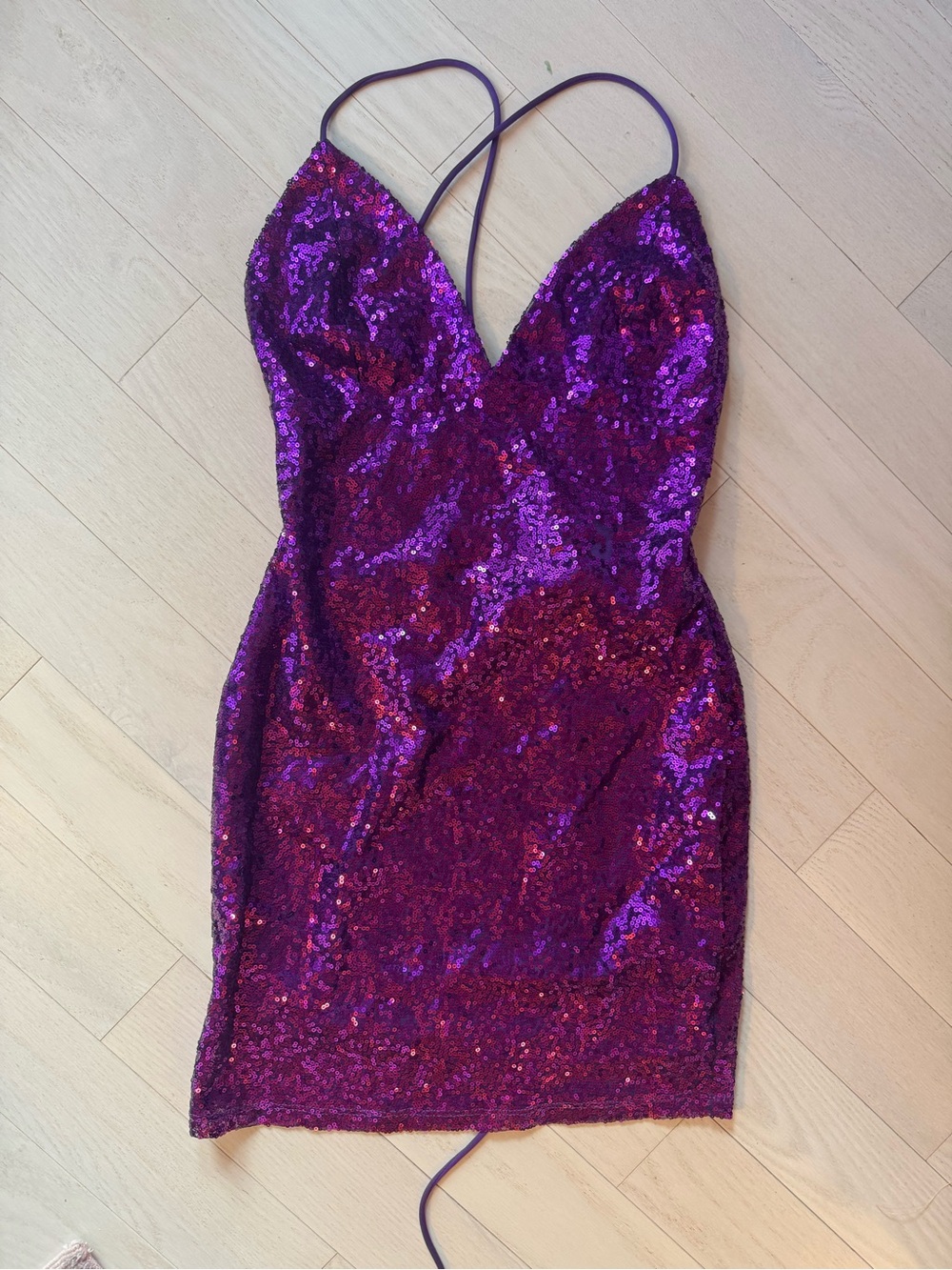 Lucy in the Sky Purple Sequin Party Dress